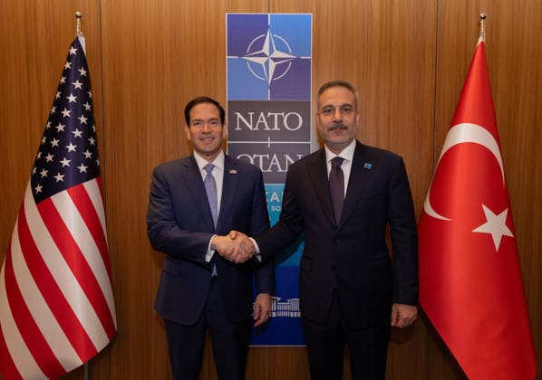 Hakan Fidan - Marco Rubio meeting during NATO Summit in Ankara ANKARA, TURKIYE - JULY 8: Turkish Foreign Minister Hakan Fidan meets with US Secretary of State Marco Rubio on the sidelines of the NATO Summit in Ankara, Turkiye, on July 8, 2026. Mustafa Hatipoglu Anadolu Ankara Turkey. Editorial use only. Please get in touch for any other usage.  Copyright: x2026xAnadoluxMustafaxHatipoglux