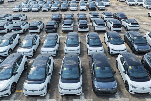 Nanjing Port Exported Vehicles Exported vehicles parked at Nanjing Port in Nanjing City, Jiangsu Province, China on July 8, 2026. Nanjing Jiangsu China  Copyright: xCFOTOx i1783528582156
