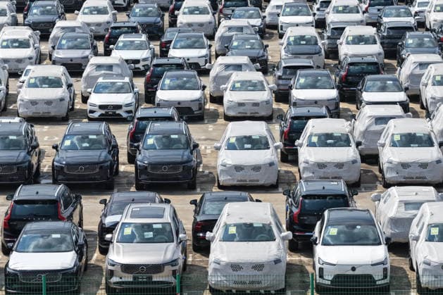 Nanjing Port Exported Vehicles Exported vehicles parked at Nanjing Port in Nanjing City, Jiangsu Province, China on July 8, 2026. Nanjing Jiangsu China  Copyright: xCFOTOx i1783528583169
