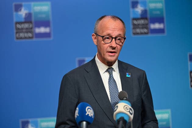 NATO Leaders Summit - North Atlantic Council Meeting - Ankara German Chancellor Friedrich Merz attending North Atlantic Council Meeting during the second day of the 36th NATO Heads of State and Government Summit in Ankara, Turkiye on July 8, 2026. Photo by Alaxis Jumeau ABACAPRESS.COM Ankara Turkey  Copyright: xJumeauxAlexis ABACAx
