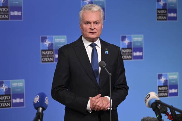 36th NATO Summit in Ankara ANKARA, TURKIYE - JULY 08: Lithuanian President Gitanas Nauseda makes a statement to the press ahead of the main session of the North Atlantic Council Meeting during the second day of the 36th NATO Heads of State and Government Summit in Ankara, Turkiye on July 08, 2026. Dogukan Keskinkilic Anadolu Ankara Turkey. Editorial use only. Please get in touch for any other usage.  Copyright: x2026xAnadoluxDogukanxKeskinkilicx