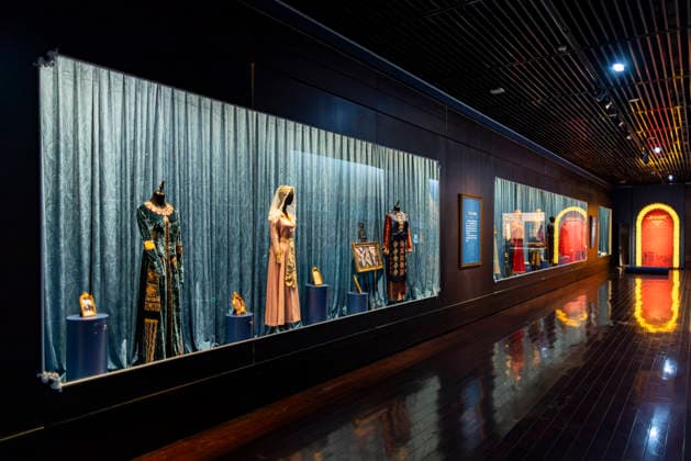 TAIYUAN, CHINA - JULY 08: Visitors view exhibits at the Land of Noah exhibition featuring treasures from the Yerevan History Museum in Armenia on July 8, 2026 in Taiyuan, Shanxi Province of China. The display presents 134 sets of artifacts including traditional costumes, silverware, musical instruments, carpets, embroidery, oil paintings and pottery.  Copyright: xVCGx 111653071838