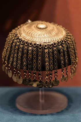 TAIYUAN, CHINA - JULY 08: A visitor views artifacts during the exhibition Land of Noah: Masterpieces from the Yerevan History Museum of Armenia at Shanxi Museum on July 8, 2026 in Taiyuan, Shanxi Province of China. The exhibition features 134 sets of precious cultural relics including traditional costumes, silverware, musical instruments, carpets, embroidery, oil paintings and pottery.  Copyright: xVCGx 111653071844