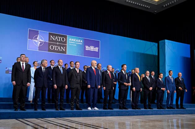 LKS 20260708 NATO leaders pose for a family photo during the North Atlantic Treaty Organization (NATO) Heads of State and Government summit in Ankara, Turkey, on July 8, 2026. - EMMI KORHONEN Ankara Turkey  Copyright: xEmmixKorhonenx W_45_oU608w