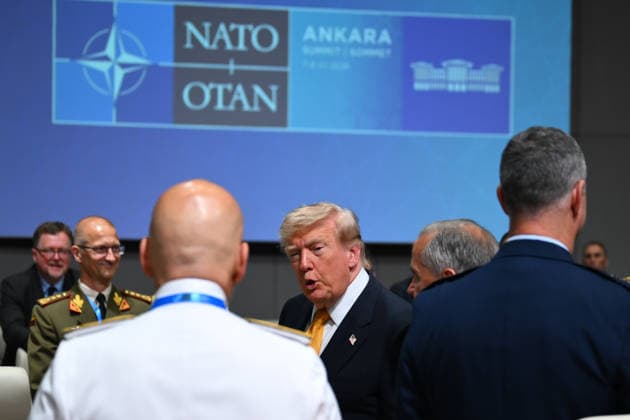 36th NATO Summit in Ankara ANKARA, TURKIYE - JULY 8: US President Donald Trump attends the North Atlantic Council meeting, held as part of the 36th NATO Summit of Heads of State and Government in Ankara, Turkiye, on July 8, 2026. Harun Ozalp Anadolu Ankara Turkey. Editorial use only. Please get in touch for any other usage.  Copyright: x2026xAnadoluxHarunxOzalpx