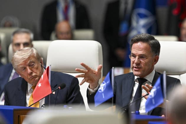 36th NATO Summit in Ankara ANKARA, TURKIYE – JULY 8: U.S. President Donald Trump (L) and NATO Secretary General Mark Rutte (R) attend the North Atlantic Council meeting held as part of the 36th NATO Heads of State and Government Summit at the Presidential Complex in Ankara, Turkiye, on July 8, 2026. Rasit Aydogan Anadolu Ankara Turkey. Editorial use only. Please get in touch for any other usage.  Copyright: x2026xAnadoluxRasitxAydoganx