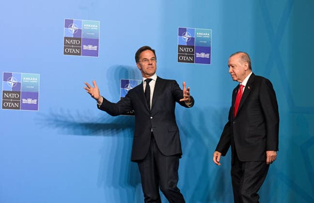 36th NATO Summit in Ankara ANKARA, TURKIYE - JULY 8: Turkish President Recep Tayyip Erdogan and NATO Secretary General Mark Rutte attend the North Atlantic Council meeting, held as part of the 36th NATO Summit of Heads of State and Government in Ankara, Turkiye, on July 8, 2026. Mehmet Ali Ozcan Anadolu Ankara Turkey. Editorial use only. Please get in touch for any other usage.  Copyright: x2026xAnadoluxMehmetxAlixOzcanx