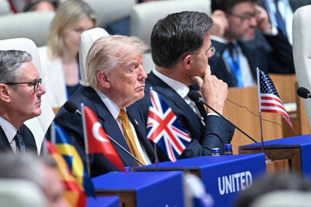 NATO Leaders Summit - North Atlantic Council Meeting - Ankara President Donal Trump and Secretary General Mark Rutte attending North Atlantic Council Meeting during the second day of the 36th NATO Heads of State and Government Summit in Ankara, Turkiye on July 8, 2026. Photo by Alaxis Jumeau ABACAPRESS.COM Ankara Turkey  Copyright: xJumeauxAlexis ABACAx