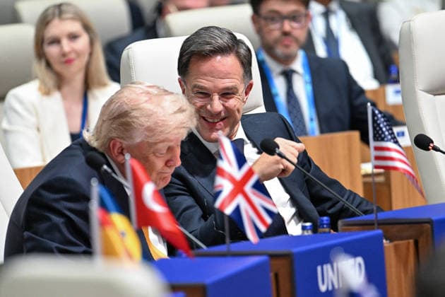 NATO Leaders Summit - North Atlantic Council Meeting - Ankara President Donal Trump and Secretary General Mark Rutte attending North Atlantic Council Meeting during the second day of the 36th NATO Heads of State and Government Summit in Ankara, Turkiye on July 8, 2026. Photo by Alaxis Jumeau ABACAPRESS.COM Ankara Turkey  Copyright: xJumeauxAlexis ABACAx