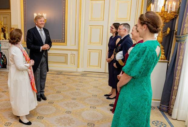 Den Haag, The Netherlands, 2026-07-08 09:35:08 THE HAGUE, 08-07-2026, Noordeinde Palace. King Willem Alexander receives the Ambassador of the Federal Republic of Germany, Her Excellency Tania Freiin von Uslar-Gleichen, at Noordeinde Palace in The Hague for the presentation of their credentials. PHOTO: NLBeeld POOL Wesley de Wit Credit: NL Beeld Patrick van Emst  Copyright: xx x