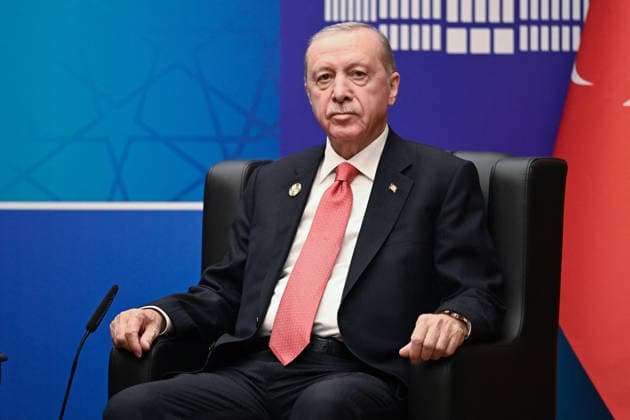NATO Leaders Summit - Macron And Erdogan Bilateral Meeting Turkish President Recep Tayyip Erdogan is seen during a bilateral meeting with French President Emmanuel Macron on the sidelines of the 36th NATO Heads of State and Government Summit in Ankara, Turkiye on July 8, 2026. Photo by Alexis Jumeau ABACAPRESS.COM Ankara Turkey  Copyright: xJumeauxAlexis ABACAx