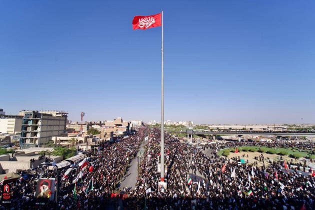 Farewell ceremony held for Iran s former leader Ali Khamenei in Najaf NAJAF, IRAQ - JULY 8: (----EDITORIAL USE ONLY MANDATORY CREDIT - IRANIAN LEADER PRESS OFFICE HANDOUT - NO MARKETING NO ADVERTISING CAMPAIGNS - DISTRIBUTED AS A SERVICE TO CLIENTS----) Large crowds carrying flags and posters attend the farewell ceremony held for former Iranian leader Ali Khamenei, who was killed in U.S.-Israeli attacks as in Najaf, Iran on July 8, 2026. The coffins of Khamenei and his family members are transported through the crowd in a specially designed truck after the Imam Reza Shrine before being brought to the Imam Ali Shrine. Iranian Leader Press Office Handout Anadolu Najaf Iraq. Editorial use only. Please get in touch for any other usage.  Copyright: x2026xAnadoluxIranianxLeaderxPressxOffice Handoutx