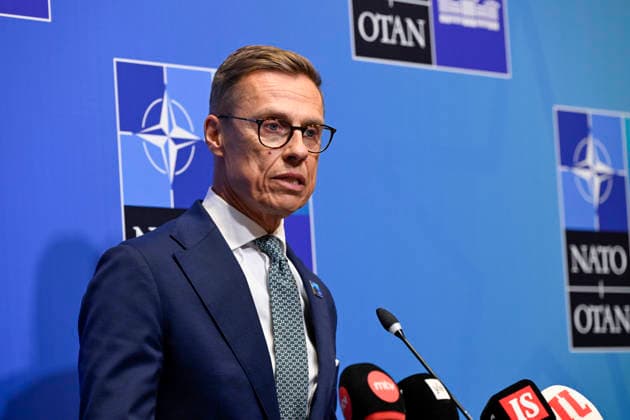 LKS 20260708 Finnish President Alexander Stubb meets with Finnish press after the 36th NATO Heads of State and Government Summit in Ankara, Turkey, on July 8, 2026. - EMMI KORHONEN Ankara Turkey  Copyright: xEmmixKorhonenx XddfMFWo0qw