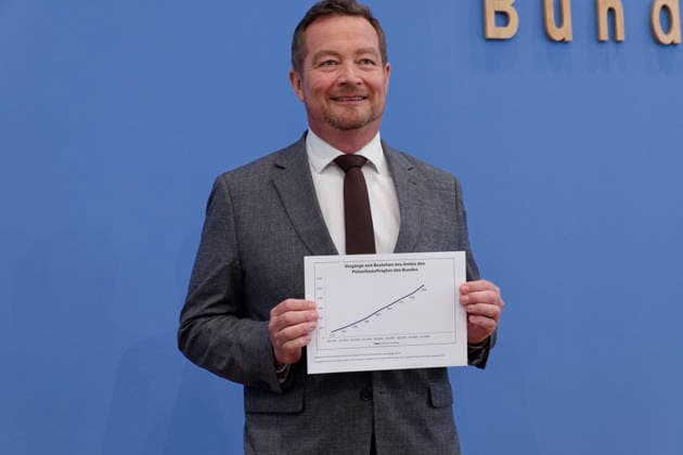 Bericht des Polizeibeauftragten vorgestellt 2026-07-08 Deutschland, Berlin Bundespressekonferenz: Der Polizeibeauftragte des Bundes beim Deutschen Bundestag, Uli Grötsch (SPD), stellt seinen dritten Tätigkeitsbericht vor. *** Police Commissioner s Report Presented July 8, 2026, Germany, Berlin, Federal Press Conference Uli Grötsch (SPD), the Federal Police Commissioner to the German Bundestag, presents his third annual report