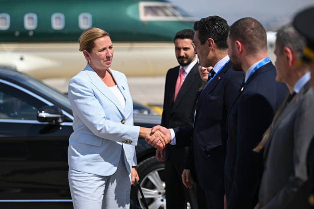 36th NATO Summit in Ankara ANKARA, TURKIYE - JULY 8: Danish Prime Minister Mette Frederiksen departs from Ankara Airport following the 36th NATO Heads of State and Government Summit in Ankara, Turkiye, on July 8, 2026. Muhammed Abdullah Kurtar Anadolu Ankara Turkey. Editorial use only. Please get in touch for any other usage.  Copyright: x2026xAnadoluxMuhammedxAbdullahxKurtarx