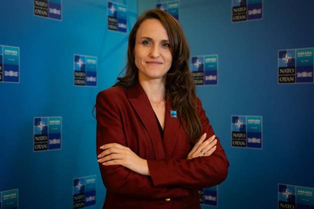 36th NATO Summit in Ankara ANKARA, TURKIYE - JULY 8: Romanian Foreign Minister Oana Toiu, who is in Ankara for the 36th NATO Heads of State and Government Summit, speaks during an exclusive interview about the NATO Summit and Romania-Turkiye relations in Ankara, Turkiye, on July 8, 2026. Ahmet Serdar Eser Anadolu Ankara Turkey. Editorial use only. Please get in touch for any other usage.  Copyright: x2026xAnadoluxAhmetxSerdarxEserx