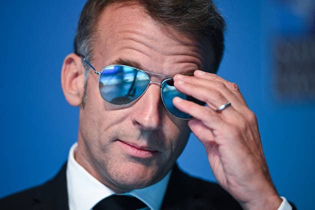 NATO Leaders Summit - President Macron Speaks To The Press France s President Emmanuel Macron speaks to the press during a NATO Summit at Bestepe Presidential Compound in Ankara, Turkey, July 8, 2026. The summit comes at a fraught time for the 77-year-old transatlantic alliance, with the US President demanding members make good on a pledge to ramp up defence spending as Washington takes a step back from Europe. Photo by Alexis Jumeau ABACAPRESS.COM Paris France  Copyright: xJumeauxAlexis ABACAx