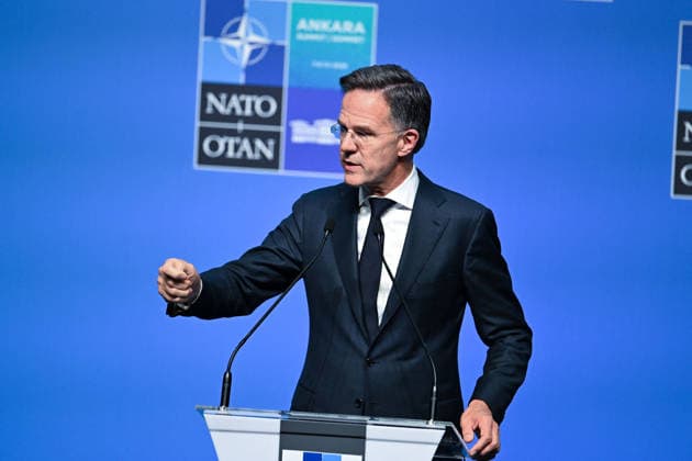 NATO Leaders Summit - Mark Rutte NATO Secretary General Mark Rutte delivers a speech at a head of states and government summit of the NATO (North Atlantic Treaty Organization) military alliance, Wednesday 08 July 2026, in Ankara, Turkey. Photo by Alexis Jumeau ABACAPRESS.COM Ankara Turkey  Copyright: xJumeauxAlexis ABACAx