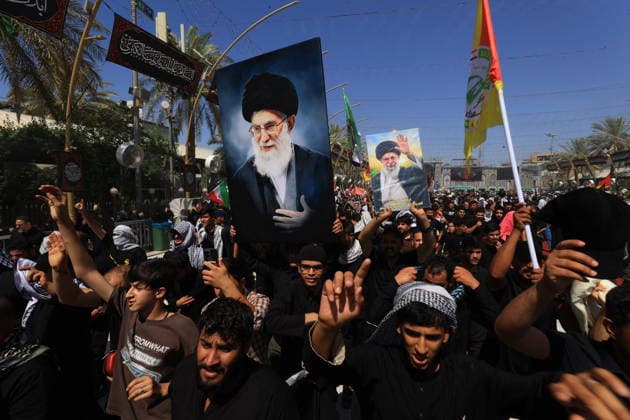 Farewell ceremony for Iran s former leader Khamenei in Karbala KARBALA, IRAQ - JULY 08: Thousands of people carrying posters of Iran s former Supreme Leader Ali Khamenei and flags gather near the Imam Hussein Shrine in Karbala, Iraq, to attend the farewell ceremony for Khamenei, who was killed in the U.S.-Israeli attacks, on July 8, 2026. Murtadha Al-Sudani Anadolu Karbala Iraq. Editorial use only. Please get in touch for any other usage.  Copyright: x2026xAnadoluxMurtadhaxAl-Sudanix