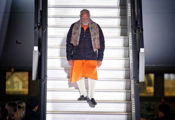 NARENDRA MODI ARRIVAL MELBOURNE, India™s Prime Minister Narendra Modi arrives at Melbourne Tullamarine Airport in Melbourne, Wednesday, July 8, 2026. India™s Prime Minister Narendra Modi arrives in Australia and is welcomed by representatives of the Australian Government. ( NO ARCHIVING MELBOURNE VICTORIA AUSTRALIA  Copyright: xLUISxASCUIx 20260709167014141583