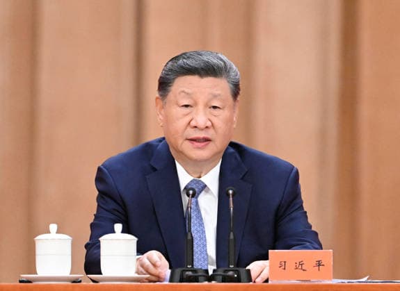 (260708) -- BEIJING, July 8, 2026 -- Chinese President Xi Jinping, also general secretary of the Communist Party of China Central Committee and chairman of the Central Military Commission, attends a meeting bringing together the national science and technology award conference, the general assemblies of the members of the Chinese Academy of Sciences (CAS) and the Chinese Academy of Engineering (CAE), and the 11th national congress of the China Association for Science and Technology at the Great Hall of the People in Beijing, capital of China, July 8, 2026. Xi delivered an important speech at the meeting here on Wednesday. ) CHINA-BEIJING-NATIONAL SCI-TECH AWARD (CN) ShenxHong 