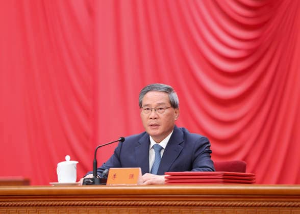 (260708) -- BEIJING, July 8, 2026 -- Li Qiang presides over a meeting bringing together the national science and technology award conference, the general assemblies of the members of the Chinese Academy of Sciences (CAS) and the Chinese Academy of Engineering (CAE), and the 11th national congress of the China Association for Science and Technology at the Great Hall of the People in Beijing, capital of China, July 8, 2026. ) CHINA-BEIJING-NATIONAL SCI-TECH AWARD-LI QIANG (CN) HuangxJingwen 