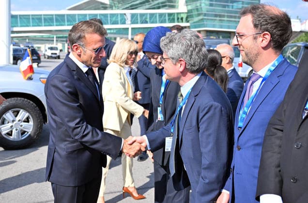 36th NATO Summit in Ankara ANKARA, TURKIYE - JULY 08: French President Emmanuel Macron departs from Esenboga Airport following the 36th NATO Summit in Ankara, Turkiye, on July 8, 2026. Hakan Nural Anadolu Ankara Turkey. Editorial use only. Please get in touch for any other usage.  Copyright: x2026xAnadoluxHakanxNuralx