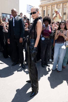 PFW - Elie Saab Arrivals Poppy Delevingne attending the Elie Saab Haute Couture Fall Winter 2026 2027 show as part of Paris Fashion Week in Paris, France on July 08, 2026. Photo by Laurent Zabulon ABACAPRESS.COM  Copyright: xZabulonxLaurent ABACAx