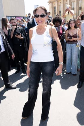 PFW - Elie Saab Arrivals Mounia attending the Elie Saab Haute Couture Fall Winter 2026 2027 show as part of Paris Fashion Week in Paris, France on July 08, 2026. Photo by Laurent Zabulon ABACAPRESS.COM  Copyright: xZabulonxLaurent ABACAx