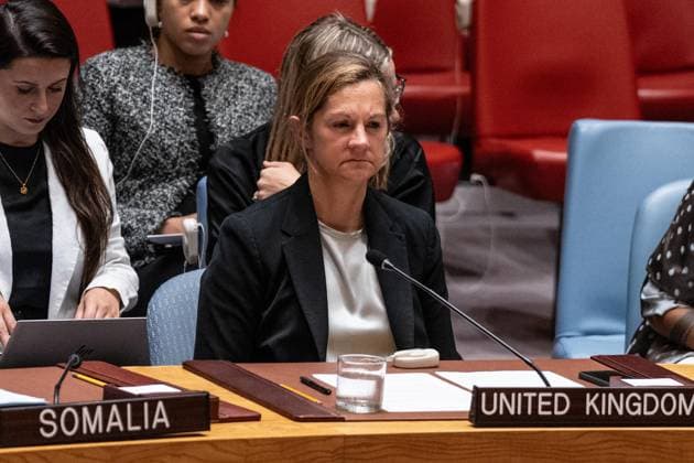 July 8, 2026, New York, New York, USA: Ambassador Kate Foster of United Kingdom attends Security Council meeting on Women and peace and security Honoring the promise of international law to survivors of conflict related sexual violence at UN Headquarters in New York, NY on July 8, 2026. New York USA  - ZUMAr339 20260708_znp_r339_001 Copyright: xLevxRadinx
