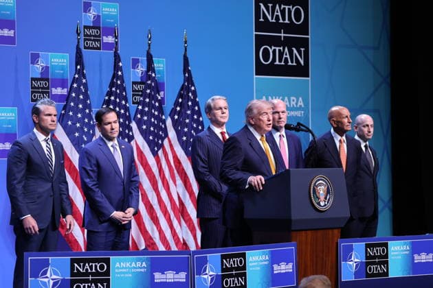 Nato-toppmotet i Ankara 2026 Ankara, Tyrkia 20260708. President i USA Donald Trump under Nato-toppmotet i Ankara onsdag. Foto: Geir Olsen NTB Ankara Tyrkia Cr_hoOrQyIU EDITORIAL USE ONLY Ref:_POLCr_hoOrQyIU.jpg *** NATO Summit in Ankara, 2026 Ankara, Turkey, July 8, 2026 U.S. President Donald Trump at the NATO Summit in Ankara on Wednesday Photo: Geir Olsen, NTB Ankara, Turkey Cr hoOrQyIU EDITORIAL USE ONLY Ref POLCr hoOrQyIU jpg  Copyright: xGeirxOlsenx xNTBx