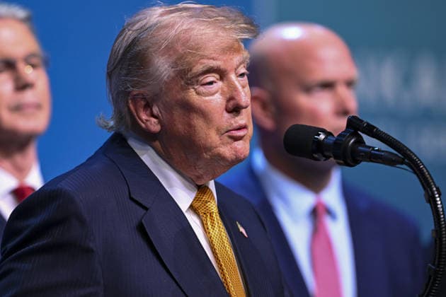 NATO Ankara Summit ANKARA, TURKIYE - JULY 8: US President Donald Trump holds a press conference at the Presidential Complex during the 36th NATO Summit of Heads of State and Government in Ankara, Turkiye, on July 8, 2026. Binnur Ege Gurun Kocak Anadolu Ankara Turkey. Editorial use only. Please get in touch for any other usage.  Copyright: x2026xAnadoluxBinnurxEgexGurunxKocakx