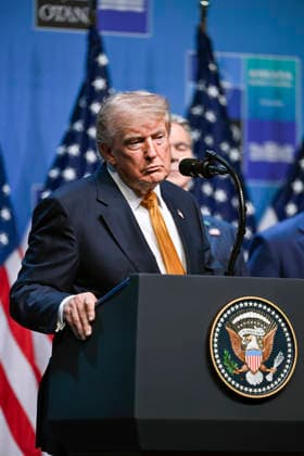 LKS 20260708 US President Donald Trump addresses a press conference after the 36th NATO Heads of State and Government Summit in Ankara, Turkey, on July 8, 2026. - EMMI KORHONEN Ankara Turkey  Copyright: xEmmixKorhonenx cqIzxvkHvMA