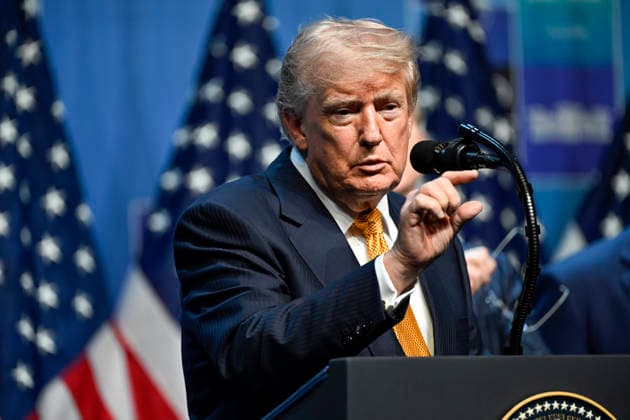 US President Donald Trump gestures while addressing a press conference after the 36th NATO Heads of State and Government Summit in Ankara, Turkey, on July 8, 2026. - EMMI KORHONEN Ankara Turkey  Copyright: xEmmixKorhonenx ZX5c2PgL53I