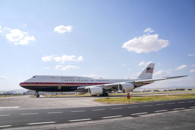 U.S. delegation departs Turkiye after NATO Summit ANKARA, TURKIYE - JULY 08: An aircraft carrying the U.S. delegation departs Esenboga Airport following the 36th NATO Summit in Ankara, Turkiye, on July 8, 2026. Metin Aktas Anadolu Ankara Turkey. Editorial use only. Please get in touch for any other usage.  Copyright: x2026xAnadoluxMetinxAktasx