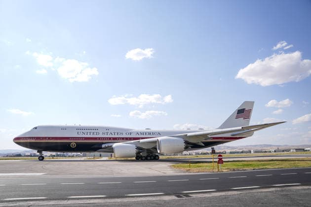 U.S. delegation departs Turkiye after NATO Summit ANKARA, TURKIYE - JULY 08: An aircraft carrying the U.S. delegation departs Esenboga Airport following the 36th NATO Summit in Ankara, Turkiye, on July 8, 2026. Metin Aktas Anadolu Ankara Turkey. Editorial use only. Please get in touch for any other usage.  Copyright: x2026xAnadoluxMetinxAktasx