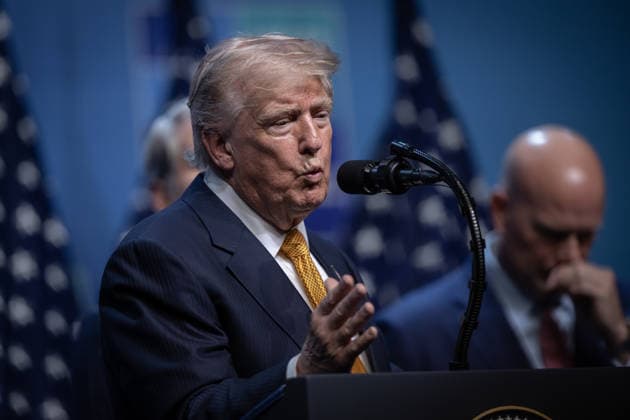 NATO Ankara Summit ANKARA, TURKIYE - JULY 8: US President Donald Trump holds a press conference at the Presidential Complex during the 36th NATO Summit of Heads of State and Government in Ankara, Turkiye, on July 8, 2026. Ozge Elif Kizil Anadolu Ankara Turkey. Editorial use only. Please get in touch for any other usage.  Copyright: x2026xAnadoluxOzgexElifxKizilx