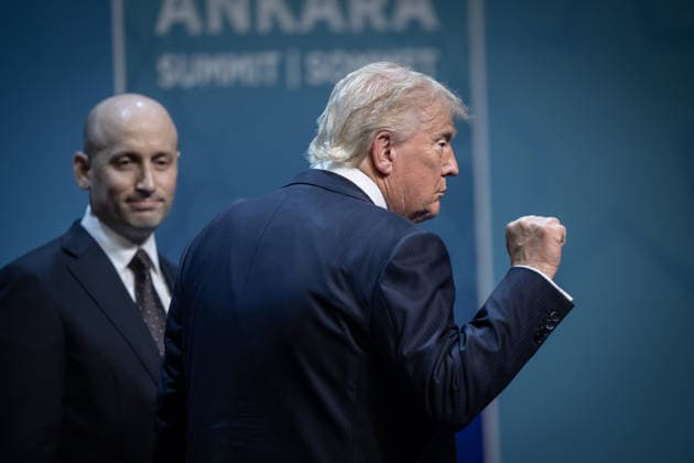 NATO Ankara Summit ANKARA, TURKIYE - JULY 8: US President Donald Trump holds a press conference at the Presidential Complex during the 36th NATO Summit of Heads of State and Government in Ankara, Turkiye, on July 8, 2026. Ozge Elif Kizil Anadolu Ankara Turkey. Editorial use only. Please get in touch for any other usage.  Copyright: x2026xAnadoluxOzgexElifxKizilx