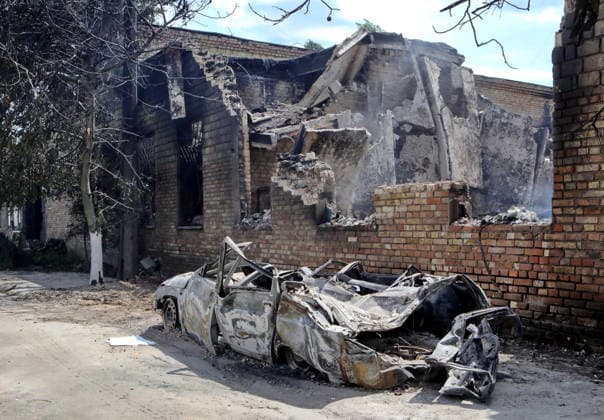 RECORD DATE NOT STATED A building destroyed by the overnight Russian attack of July 6, Vyshneve, Kyiv region, Ukraine, on July 7, 2026. Russian forces launched a massive attack on Kyiv and the surrounding region using various types of missiles and attack drones. According to the State Emergency Service of Ukraine, seven people were killed in Vyshneve. Residential development on five streets was completely destroyed, while warehouses and businesses sustained damage. More than 600 local residents were evacuated because of the risk posed by unexploded ordnance (Photo by Volodymyr Tarasov Ukrinform) Aftermath of Russian attack and secondary explosions cleared in Vyshneve  Copyright: xVolodymyrxTarasovx