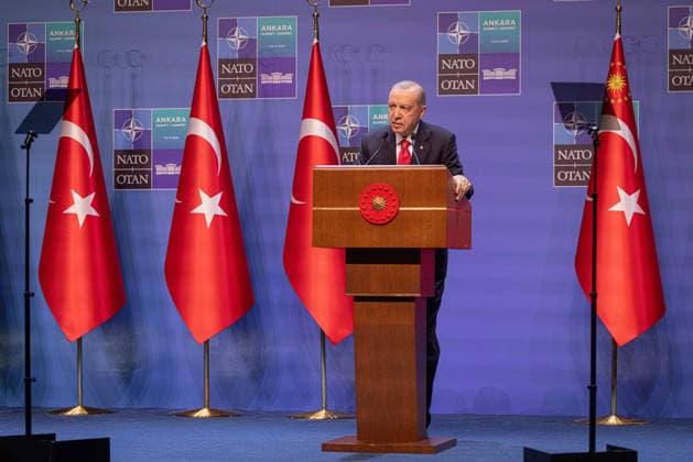 July 8, 2026, Ankara, Turkey: Turkish President Recep Tayyip Erdogan delivers a speech during the NATO Summit in Ankara, Turkey. Ankara Turkey - ZUMAl194 20260708_zip_l194_048 Copyright: xMarekxLadzinskix