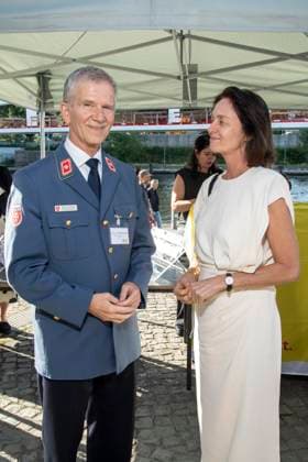 ABB BERBEN- GenLT a D Martin Schelleis und Katarina Barley zu Gast bei der Verleihung des Annemarie-Renger-Preises an Iris Berben im Restaurant Weltwirtschaft im Haus der Kulturen der Welt in Berlin am 08.07.2026 Berlin Deutschland *** ABB BERBEN GenLT: Martin Schelleis and Katarina Barley attended the presentation of the Annemarie Renger Prize to Iris Berben at the Weltwirtschaft restaurant in the Haus der Kulturen der Welt in Berlin on July 8, 2026, Berlin, Germany