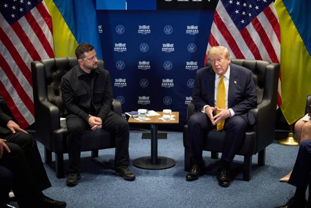 Volodymyr Zelensky at the NATO summit in Ankara, Turkey President of Ukraine Volodymyr Zelensky meets with US President Donald Trump at the NATO summit in Ankara, Türkiye on 7 July 2026, Credit:Press Service Of The President Of Ukraine B66 Avalon Ankara, Turkey  Copyright: xPressxServicexOfxThexPresidentxOfxUkrainex xB66x xAvalonx 1115303975