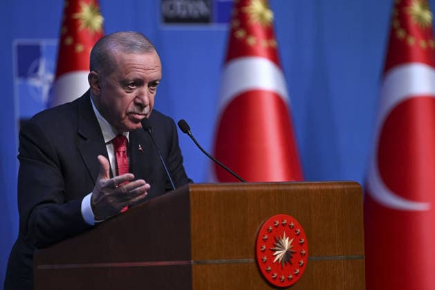 Turkish President Recep Tayyip Erdogan ANKARA, TURKIYE - JULY 8: Turkish President Recep Tayyip Erdogan holds a press conference as part of the 36th NATO Summit of Heads of State and Government at the Presidential Complex in Ankara, Turkiye, on July 8, 2026. Ismail Aslandag Anadolu Ankara Turkey. Editorial use only. Please get in touch for any other usage.  Copyright: x2026xAnadoluxIsmailxAslandagx
