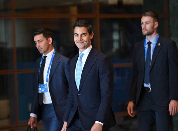 NATO Ankara Summit ANKARA, TURKIYE - JULY 8: Dutch Prime Minister Rob Jetten leaves the venue after holding a press conference during the NATO Ankara Summit in Ankara, Turkiye, on July 8, 2026. Mehmet Ali Ozcan Anadolu Ankara Turkey. Editorial use only. Please get in touch for any other usage.  Copyright: x2026xAnadoluxMehmetxAlixOzcanx