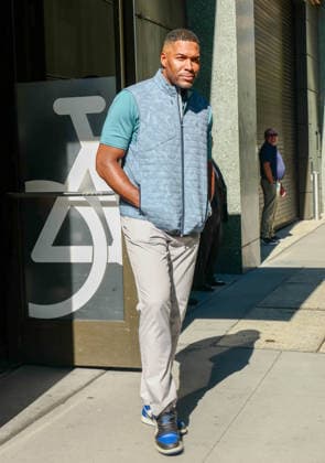 New York, NY- July 8: Michael Strahan leaving Good Morning America (GMA)in New York City. Copyright: xPorterx AdMediax MediaPunchx