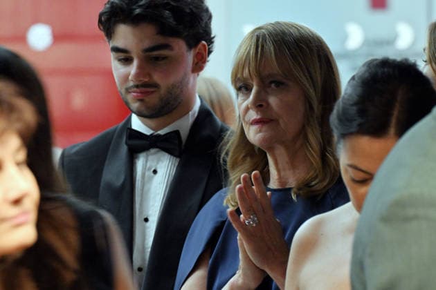 The 60th Karlovy Vary International Film Festival continued on its sixth day, in Karlovy Vary, Czech Republic, on July 8, 2026. A delegation of filmmakers presented the German film Hijamat in the Grand Hall of the Thermal Hotel. Actor Jael Cem Ilhan, left, and actress Nastassja Kinski. (CTKxPhoto SlavomirxKubes) CTKPhotoP2026070808986  CTKPhotoP2026070808986