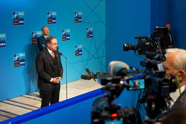 July 8, 2026, Ankara, Antwerp, Turkey: ANKARA, TURKIJE - 08.07.2026..Secretary-General Mark Rutte and the heads of government of the NATO member states arrive at the Bestepe Presidential Compound in Ankara for day 2 of the summit in Ankara. ..Bart De wever, accompanied by Theo Francken, were off course asked questions about the Belgian national team that beat the USA at the World Cup. Ankara Turkey - ZUMAr234 20260708_zip_r234_018 Copyright: xBobxReijndersx