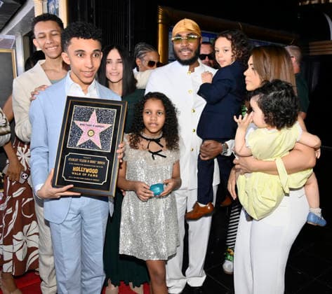 Flesh-n-Bone of the Hip-Hop group Bone Thugs-N-Harmony is joined by friend and family members during a ceremony honoring them with the 2,851st star on the Hollywood Walk of Fame in Los Angeles on Wednesday, July 8, 2026.  LAP2026070822 JIMxRUYMEN