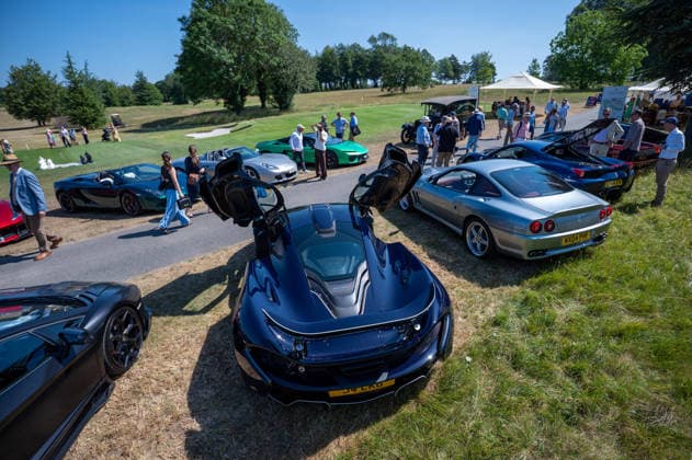 July 8, 2026, Epsom, Surrey, United Kingdom: Cars on display on supercar boulevard, during the 2026 RAC Woodcote Park Concours. The Royal Automobile Club hosted its second Concours at Woodcote Park in Epsom. More than 50 exceptional vehicles, representing over a century of motoring history, were displayed across the estate. The collection included veteran, vintage, classic, racing and supercars, as well as an impressive selection of motorcycles. Epsom United Kingdom - ZUMAs197 20260708_aaa_s197_097 Copyright: xJamesxWilloughbyx