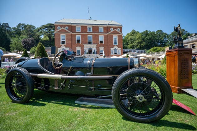 July 8, 2026, Epsom, Surrey, United Kingdom: A 1922 Sunbeam Strasbourg Grand Prix on display, in-front of the RAC Woodcote club house during the 2026 Concours. The Royal Automobile Club hosted its second Concours at Woodcote Park in Epsom. More than 50 exceptional vehicles, representing over a century of motoring history, were displayed across the estate. The collection included veteran, vintage, classic, racing and supercars, as well as an impressive selection of motorcycles. Epsom United Kingdom - ZUMAs197 20260708_aaa_s197_112 Copyright: xJamesxWilloughbyx